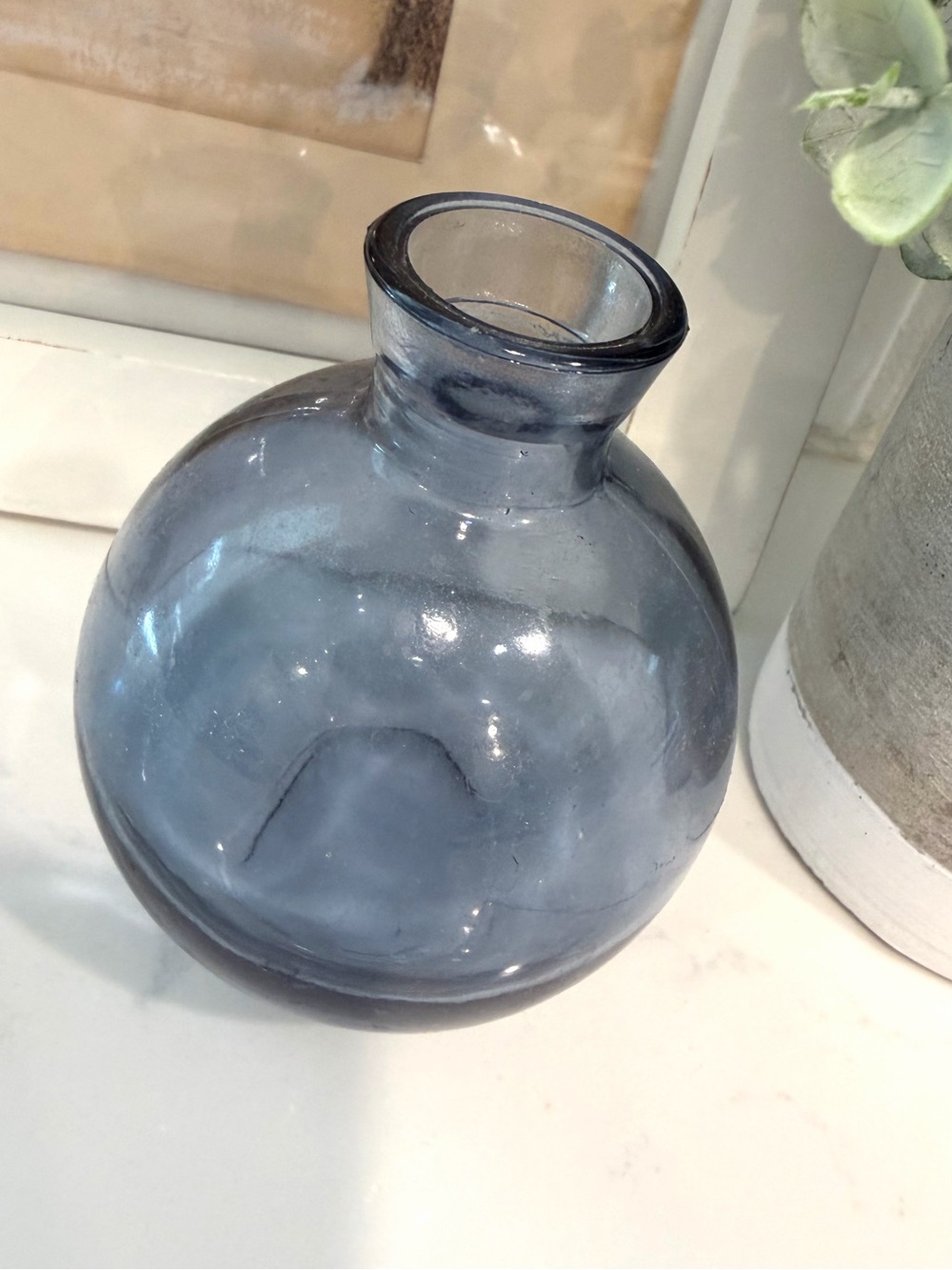 Blue Glass Decorative Vase - Home Accents
